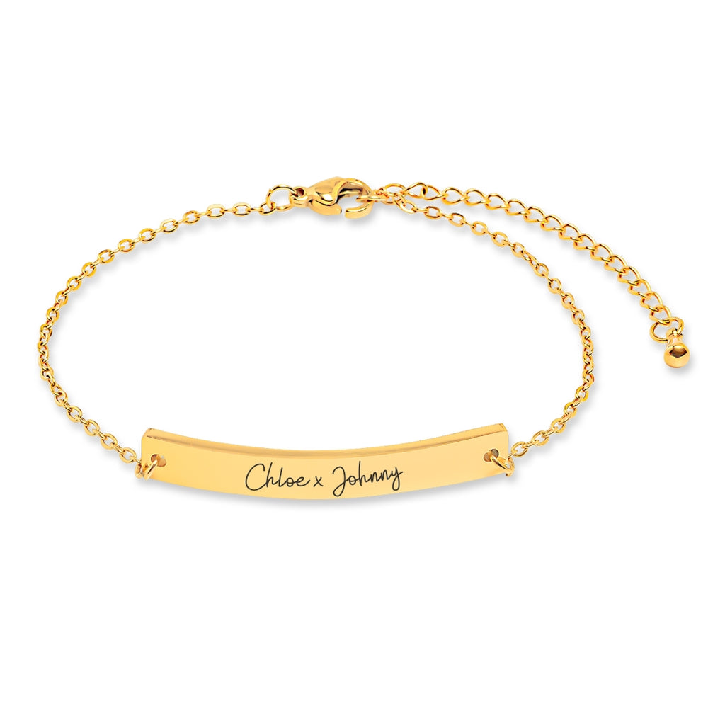Custom Name Bar Bracelet