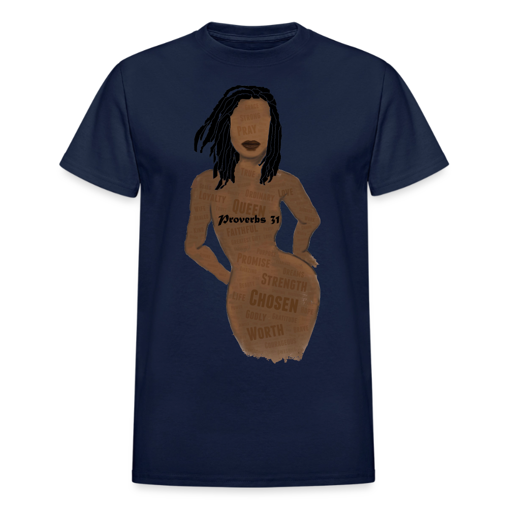 Proverbs 31 Lady Unisex T-Shirt - navy