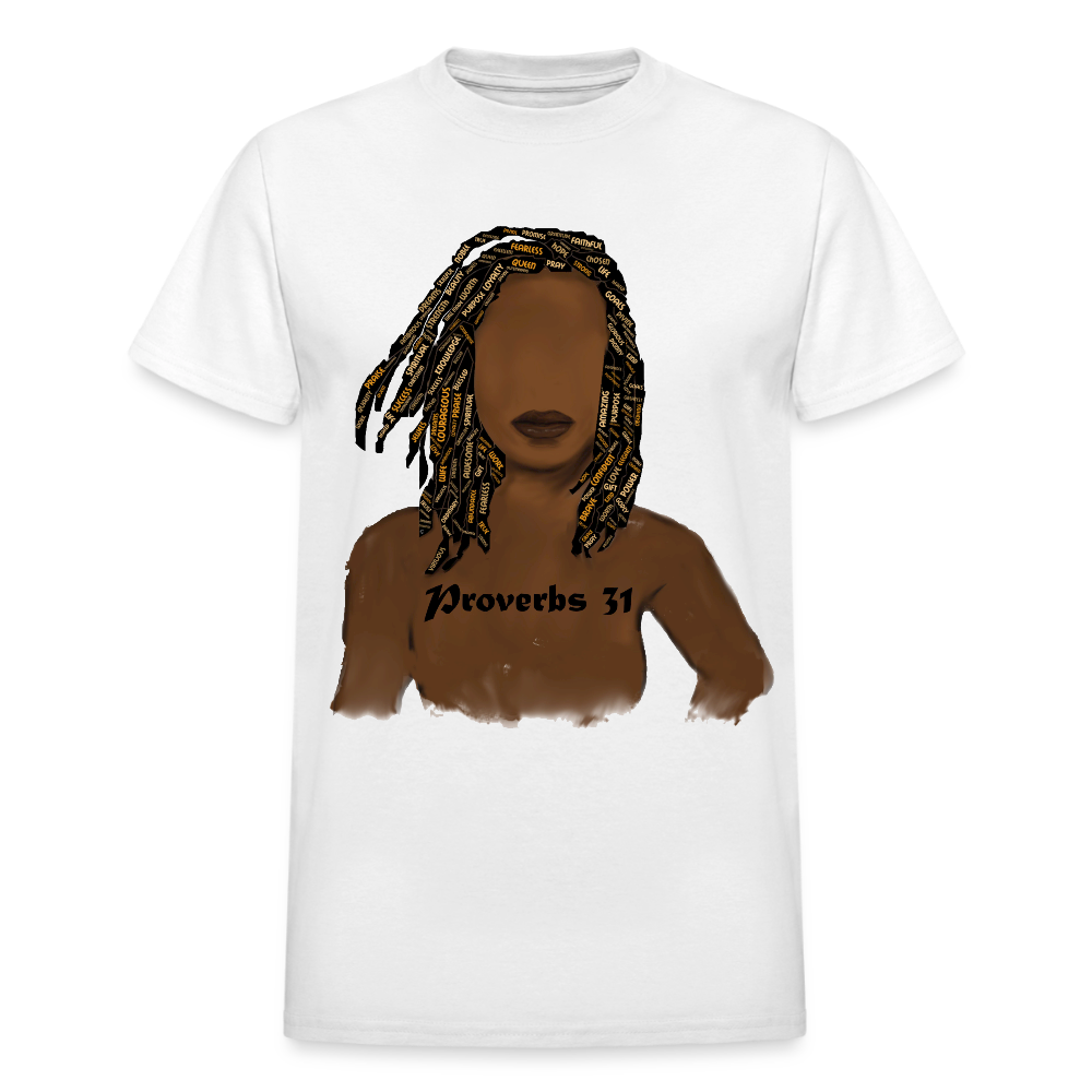 Proverbs 31 Locs Unisex T-Shirt - white
