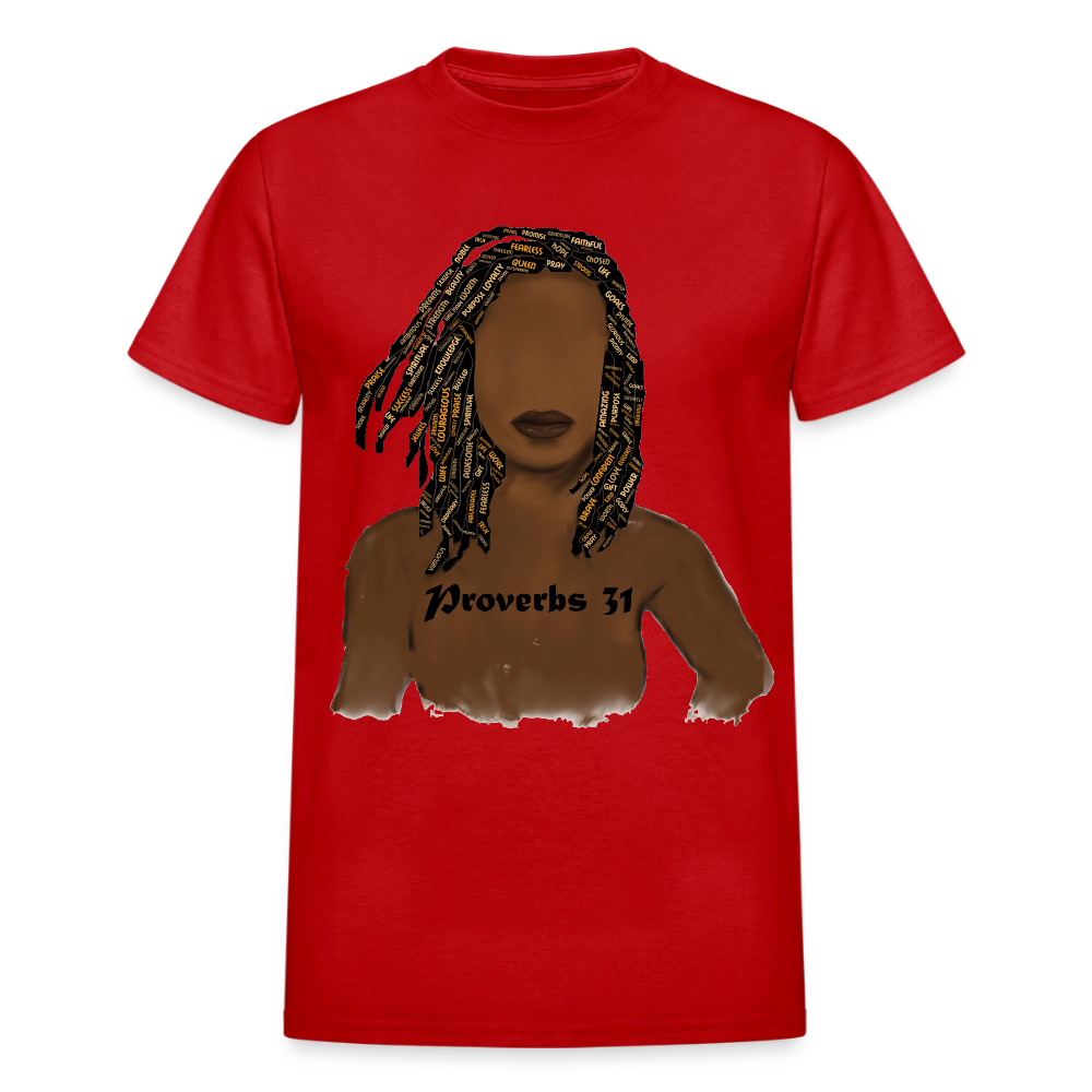 Proverbs 31 Locs Unisex T-Shirt - red
