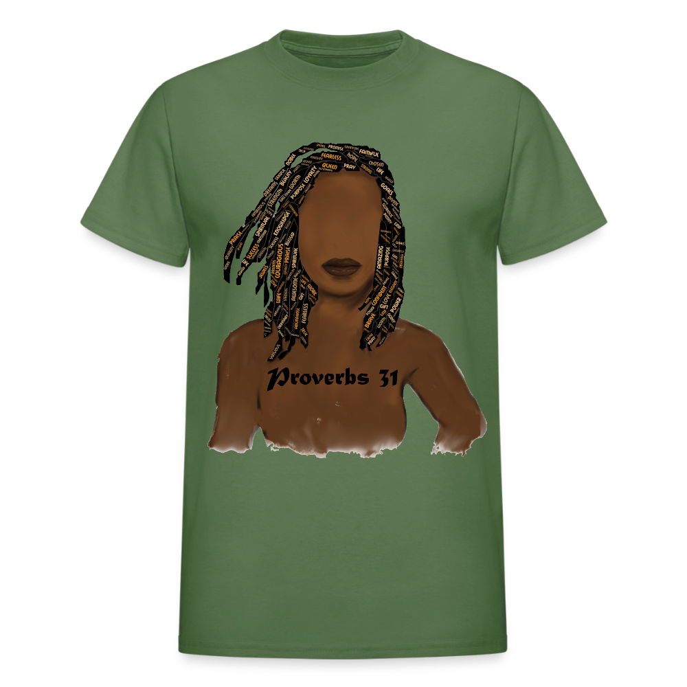 Proverbs 31 Locs Unisex T-Shirt - military green