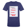 NO FEAR Unisex Tri-Blend T-Shirt - heather indigo