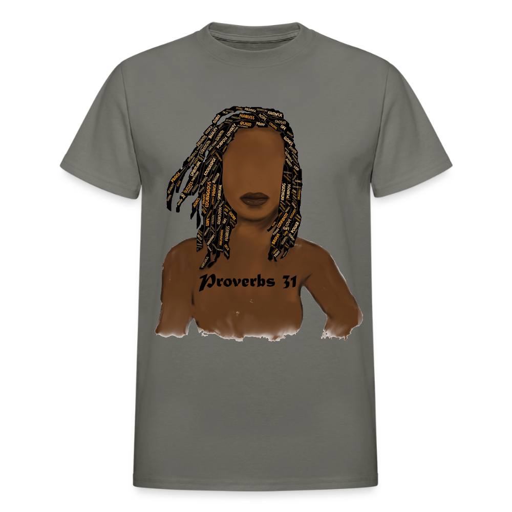 Proverbs 31 Locs Unisex T-Shirt - charcoal