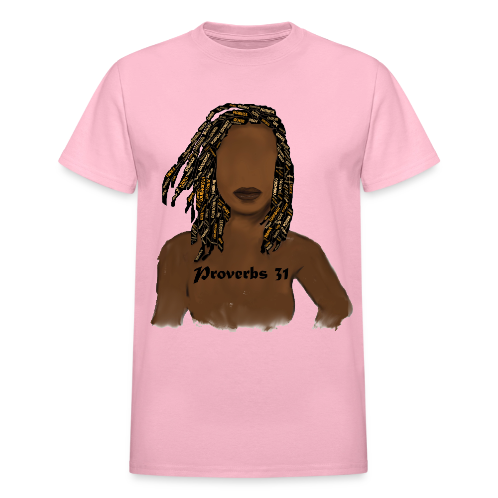 Proverbs 31 Locs Unisex T-Shirt - light pink
