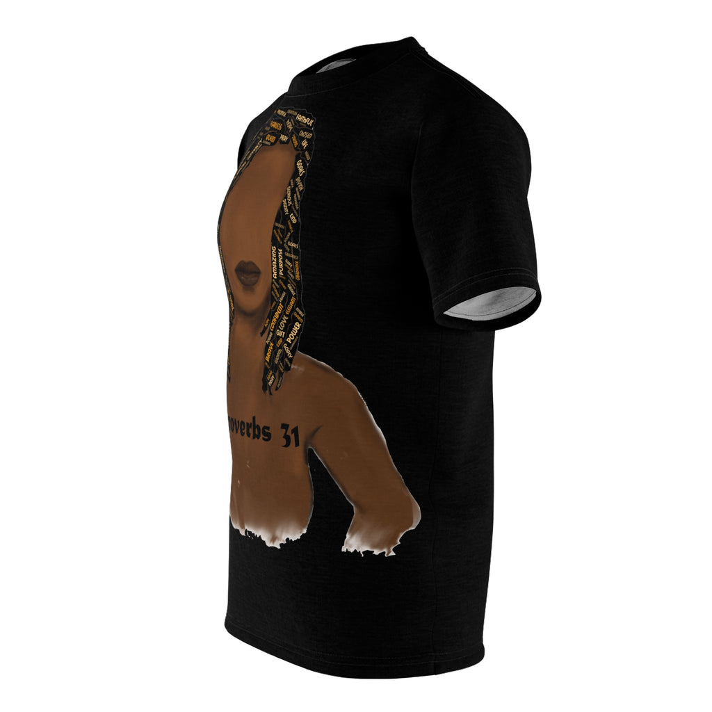 Proverb 31 Locs T-Shirt (AOP) - Obsidian's LLC