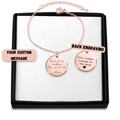 Custom Message Coin Bracelet