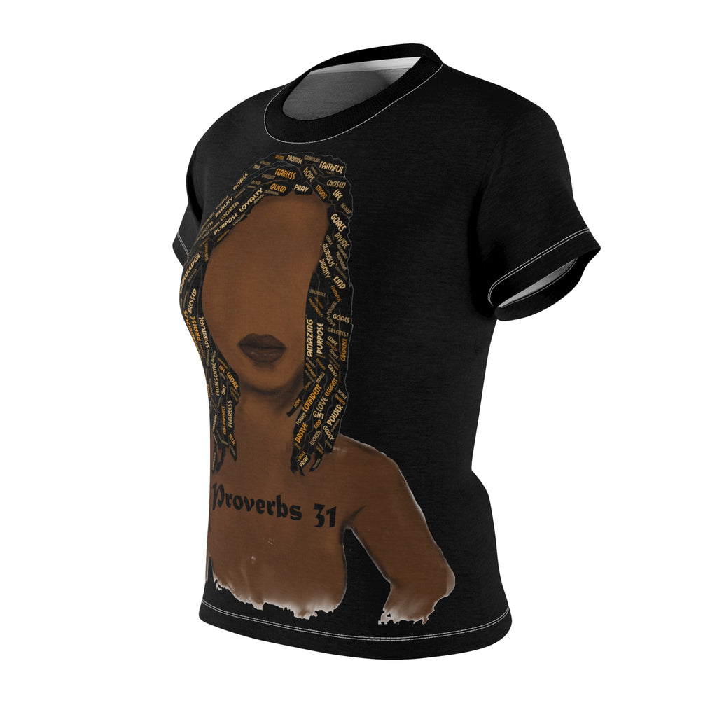 Proverbs 31 Locs Women's Tee (AOP) - Obsidian's LLC