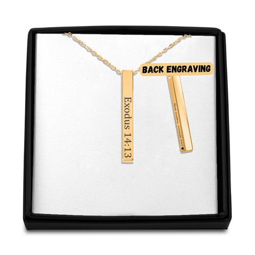 Bible Verse Bar Necklace - Obsidian's LLC
