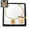 Custom Cat Portrait Coin Bangle