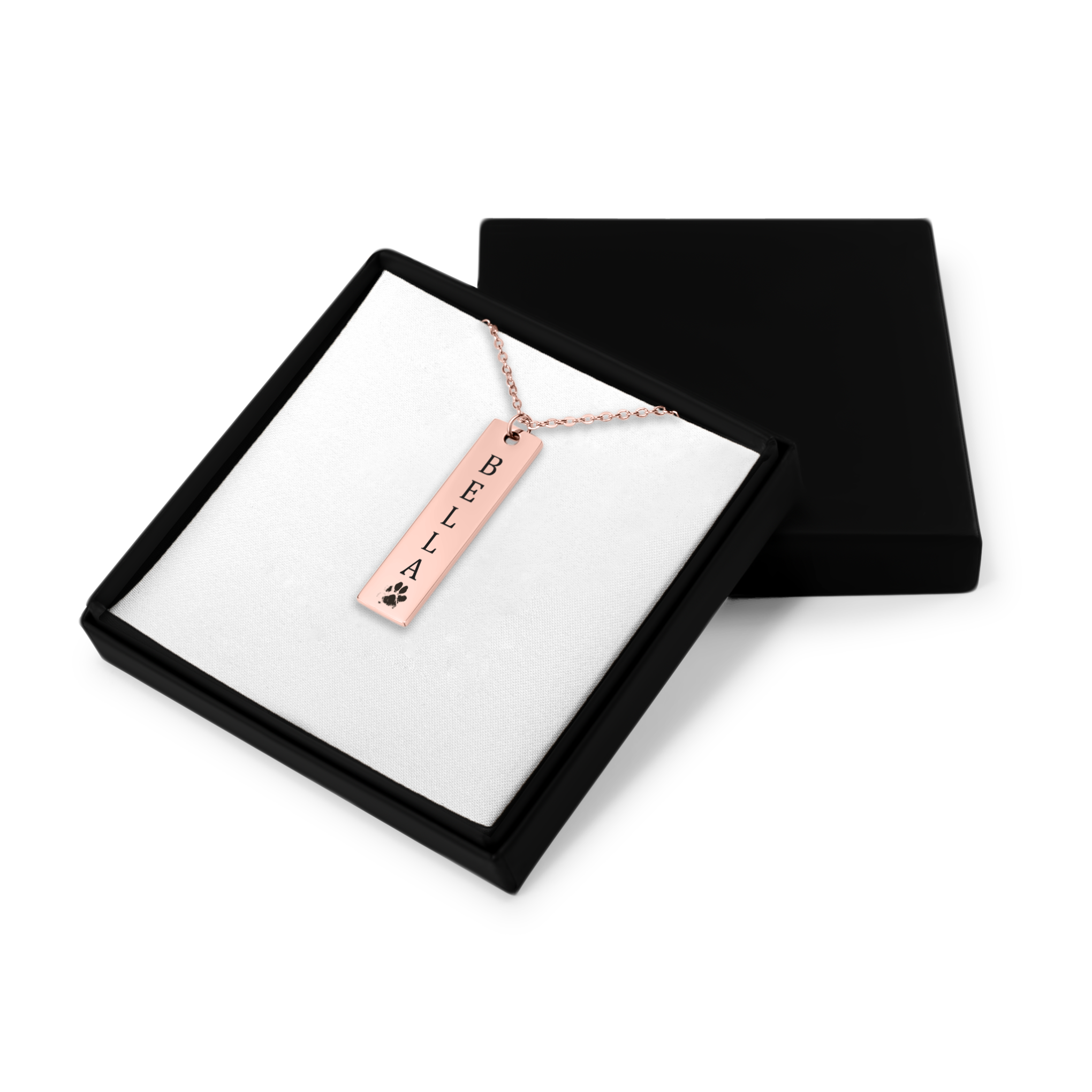 Actual Paw Print + Name Necklace - Obsidian's LLC