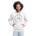 W.O.R.D. Unisex Contrast Hoodie - white/gray
