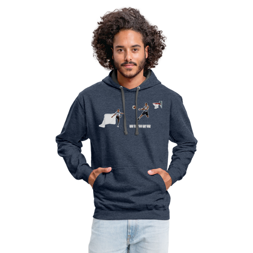 Amari Unisex Hoodie - indigo heather/asphalt